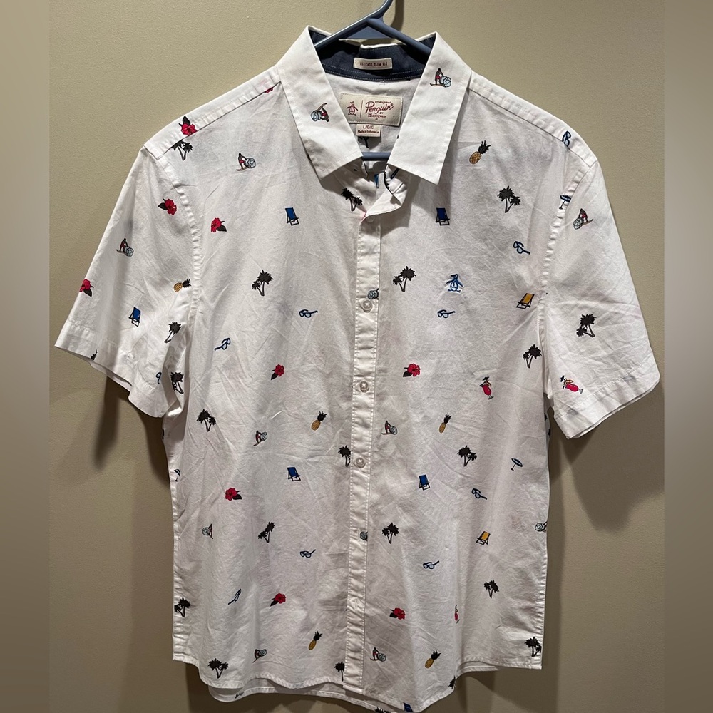 Original Penguin Summer Button down short sleeve shirt